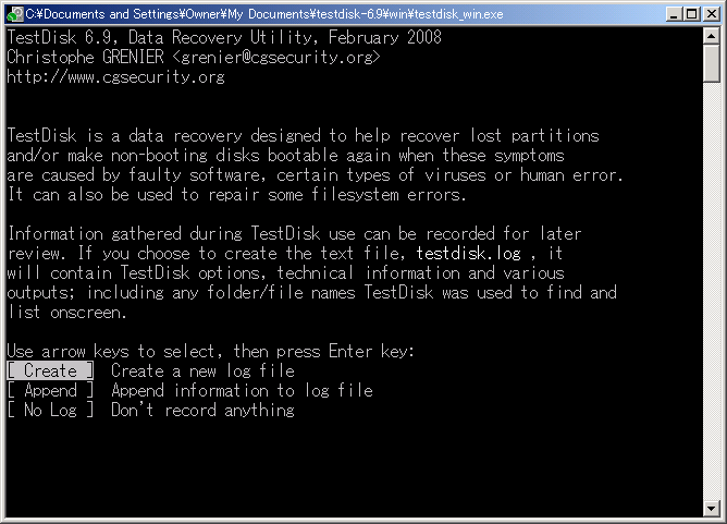 read error testdisk